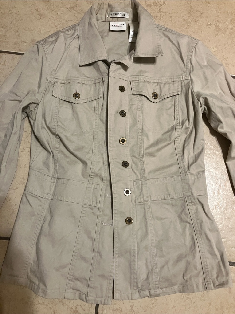 Axcess Light Gray Button-Front Jean Jacket - Picture 3 of 3